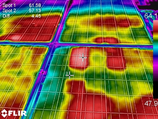 Thermal Imaging of Solar Panel